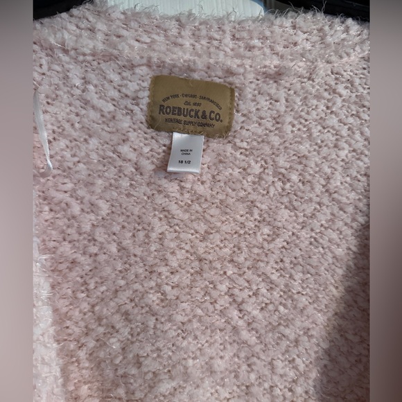 Girl’s Cozy Pink Fuzzy Sweater - Picture 4 of 11